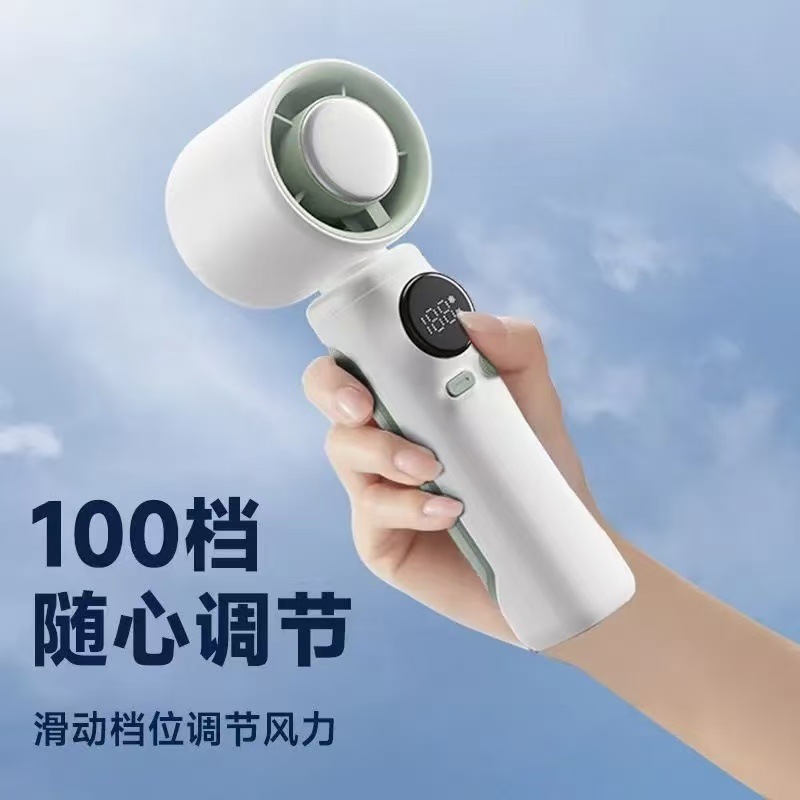 ホットアイテム 2025 デスクトップ首吊り折りたたみハンドヘルドファンクロスボーダー高速暴力ファン氷湿布ハンドヘルドポータブルファン|undefined
