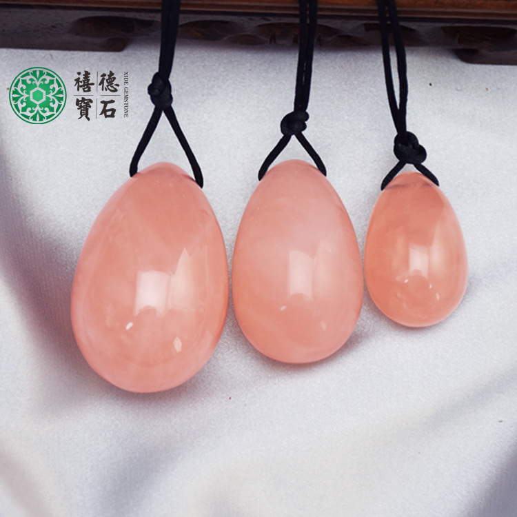 水晶石阴户蛋茶晶蛋型产后修复按摩球阴户天然石玉石三件套礼盒装