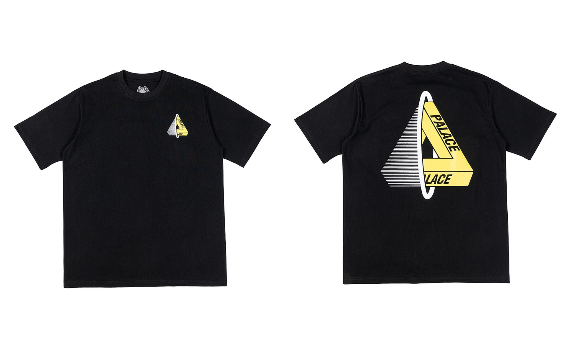 欧米のトレンドブランド「パレス」の三角形プリント入り男女兼用カジュアル純綿半袖Tシャツ、越境25新作、ゆったりシルエット