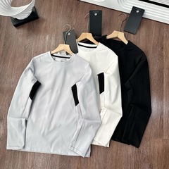 迪.家 平替 男士透气弹力健身跑步圆领打底衫休闲长袖T恤百搭2025