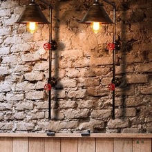 工业风壁灯铁艺过道烧烤店餐厅酒馆废土风格创意装饰复古水管壁灯