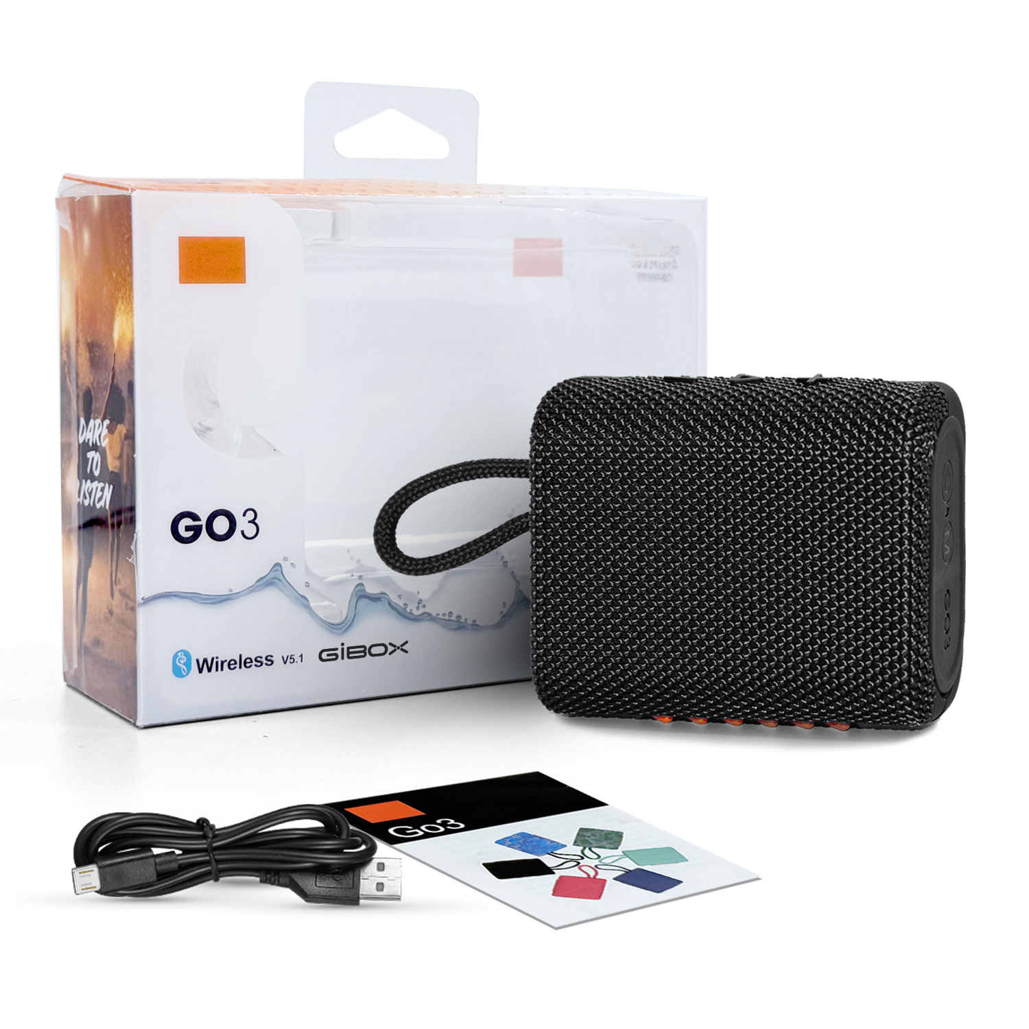 Comercio exterior transfronterizo nuevo altavoz inalámbrico GO3 mini subwoofer portátil para exteriores altavoz Bluetooth BRIC de tercera generación