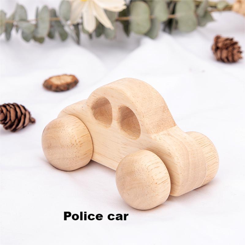 Weiweihu cochecito de madera versión Q para niños de 0 a 3 años de edad, coche de madera maciza, entrenamiento de la capacidad de agarre del bebé, juguete educativo