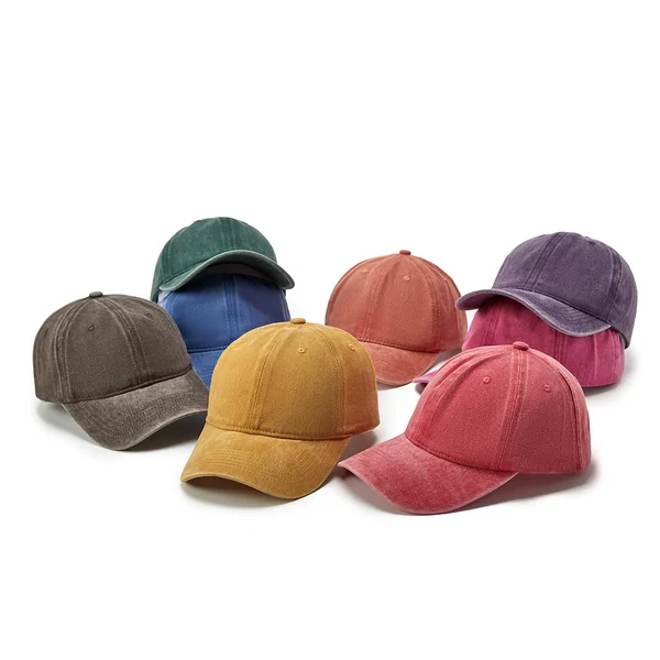 Cross-border hot sale in stock distressed washed baseball cap embroidered Denim cap breathable printing custom hat wholesale
