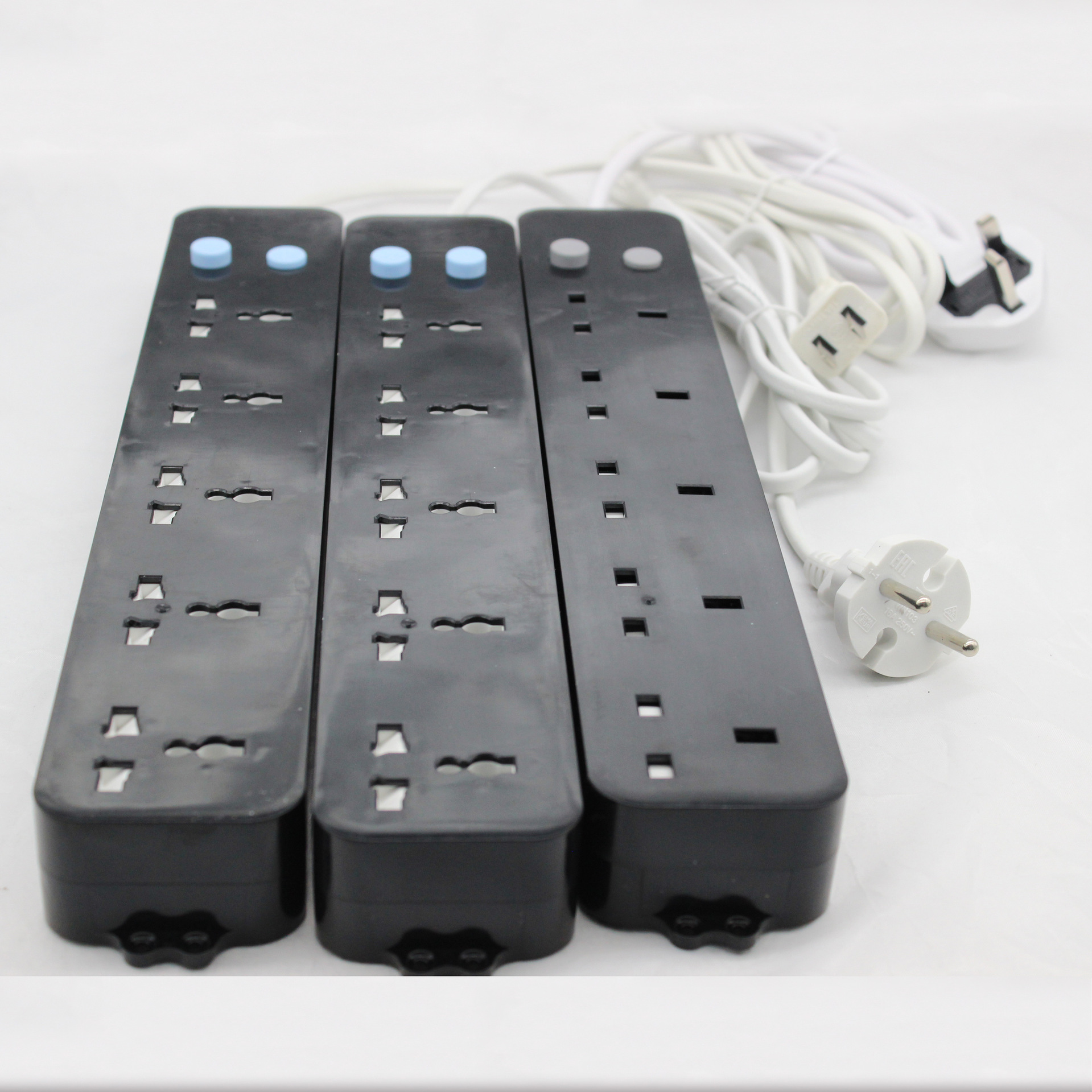 外贸工厂大英头英规插排多用五插位带开关家用带挡板接线板排插样