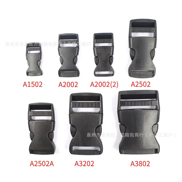 Factory Direct Supply In-Stock Backpack Buckle Black Thickened Plastic Buckle School Bag Buckle Plastic Buckle Snap Fastener