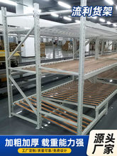 流利条货架仓库车间线棒滑移滚筒式仓储先进先出重力式琉璃式货架