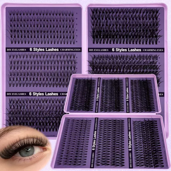 【Temu Hot Item】123456D DIY Segmented False Eyelashes Natural Self-Grafting Christmas False Eyelashes