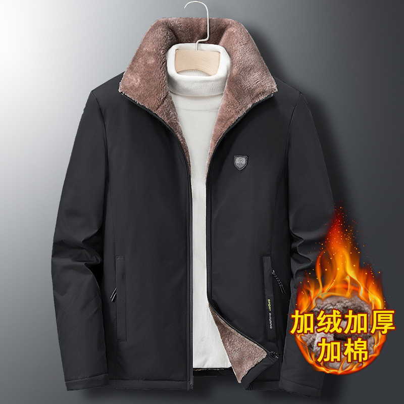 Chaqueta acolchada de algodón con forro polar de invierno para hombres de papá Chaqueta acolchada de algodón de mediana edad y ancianos chaqueta acolchada de algodón engrosada chaqueta acolchada de algodón chaqueta casual hombres acolchados de algodón
