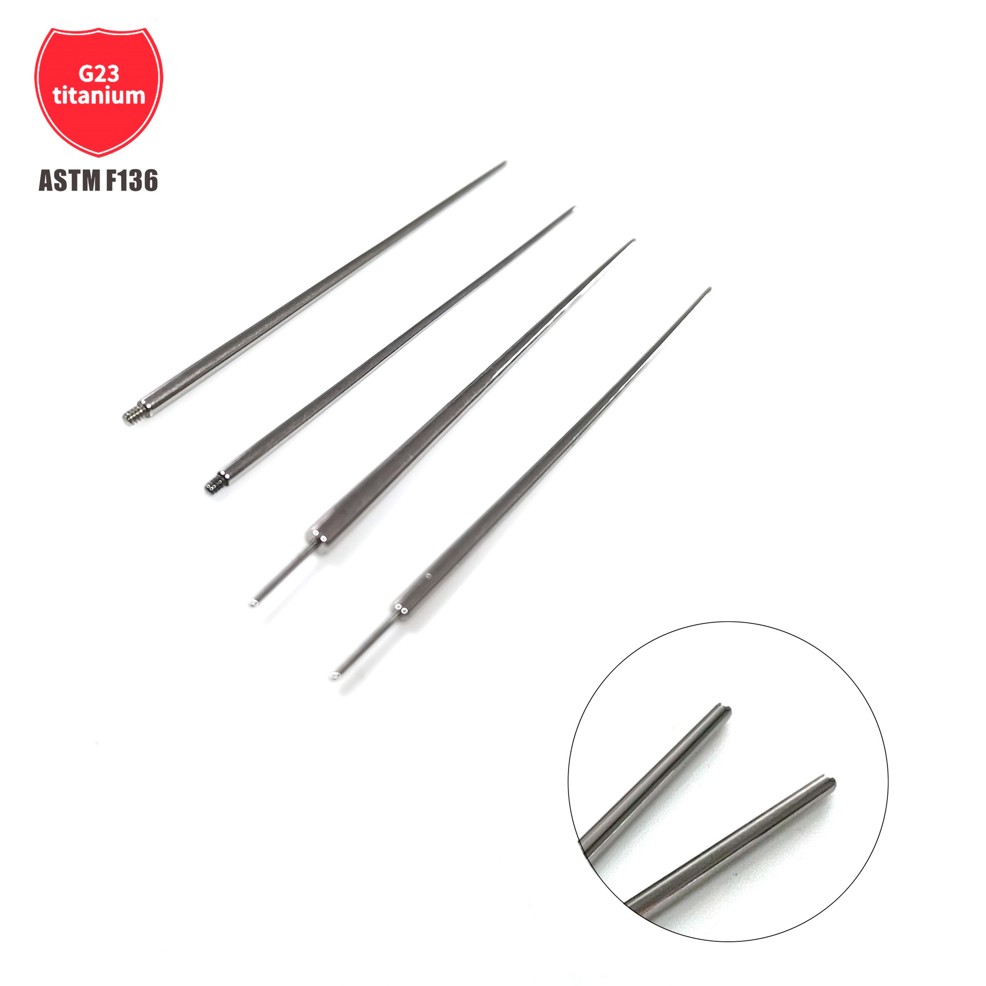 Pointed titanium steel lip stud product view
