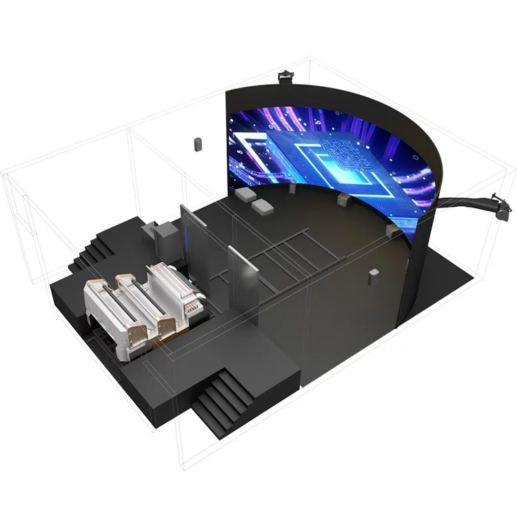 Ring screen track cinema 7d immersive somatosensory ball screen cinema flying cinema ball screen ring screen cinema VR illusion
