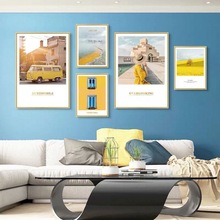 现代简约客厅装饰画玄关沙发背景墙创意卧室壁画莫奈轻奢抽象挂画