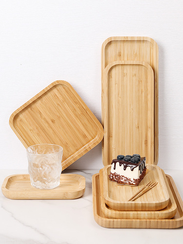 Wholesale Nan Bamboo Trays, Creative Tea Trays for Home Use, Rectangular Fruit Platters, Japanese-Style Dry Brewing Dishes, Wooden Tea Serving Boards