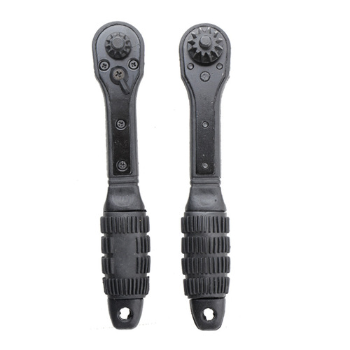 Labor-saving two-in-one drill chuck key wrench, black ratchet dual-purpose wrench, 12.5mm four-in-one key wrench