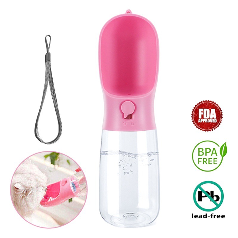 Suministros para mascotas gato y perro bebedor taza portátil al aire libre botella de agua portátil de gran capacidad gato y perro mascota taza de agua