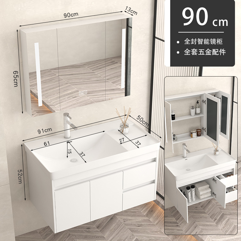 gabinete de baño de madera sólida baños cerámicos todo en una bañera lavabo tipo pared lavabo gabinete combinación lavabo grande lavabo