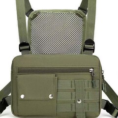 MOLLE腹帯型チェストバッグ、チェストパック、CS野戦用拡張アクセサリーバッグ、多機能撮影バッグ、軽量で通気性のあるバックパック