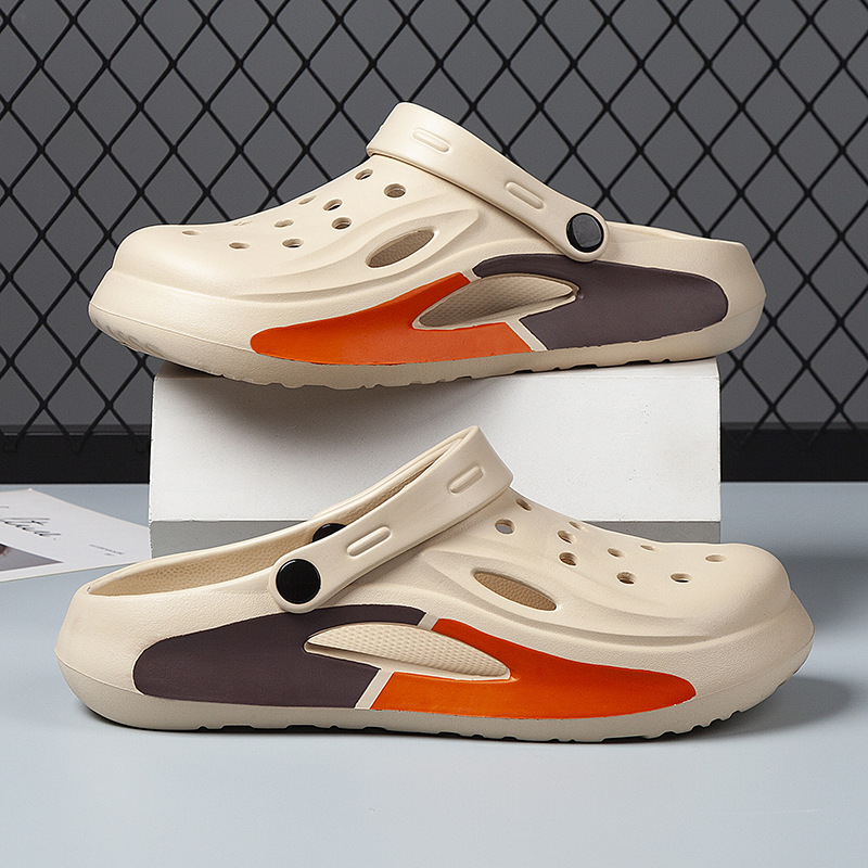 Verano nuevo EVA antideslizante zapatillas de cabeza de cabecera de hombre y mujer casuales agujeros transpirables zapatos para usar pareja de playa zapatillas de marea