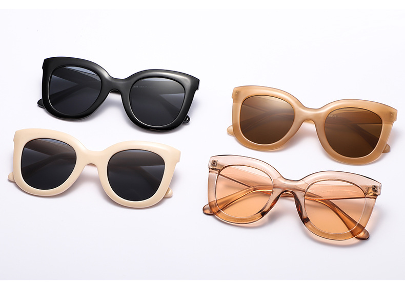 Grey, White, Green, Black Color Fashion UV400 Protection Women's Sunglasses