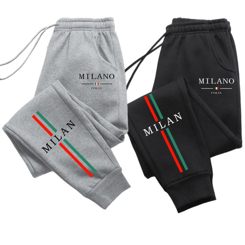 Men's Clothing Men's High Quality Jogging Pants Milan City Print Autumn Winter Casual Sports Outdoor Running Pants Hot Selling_viptrois.com