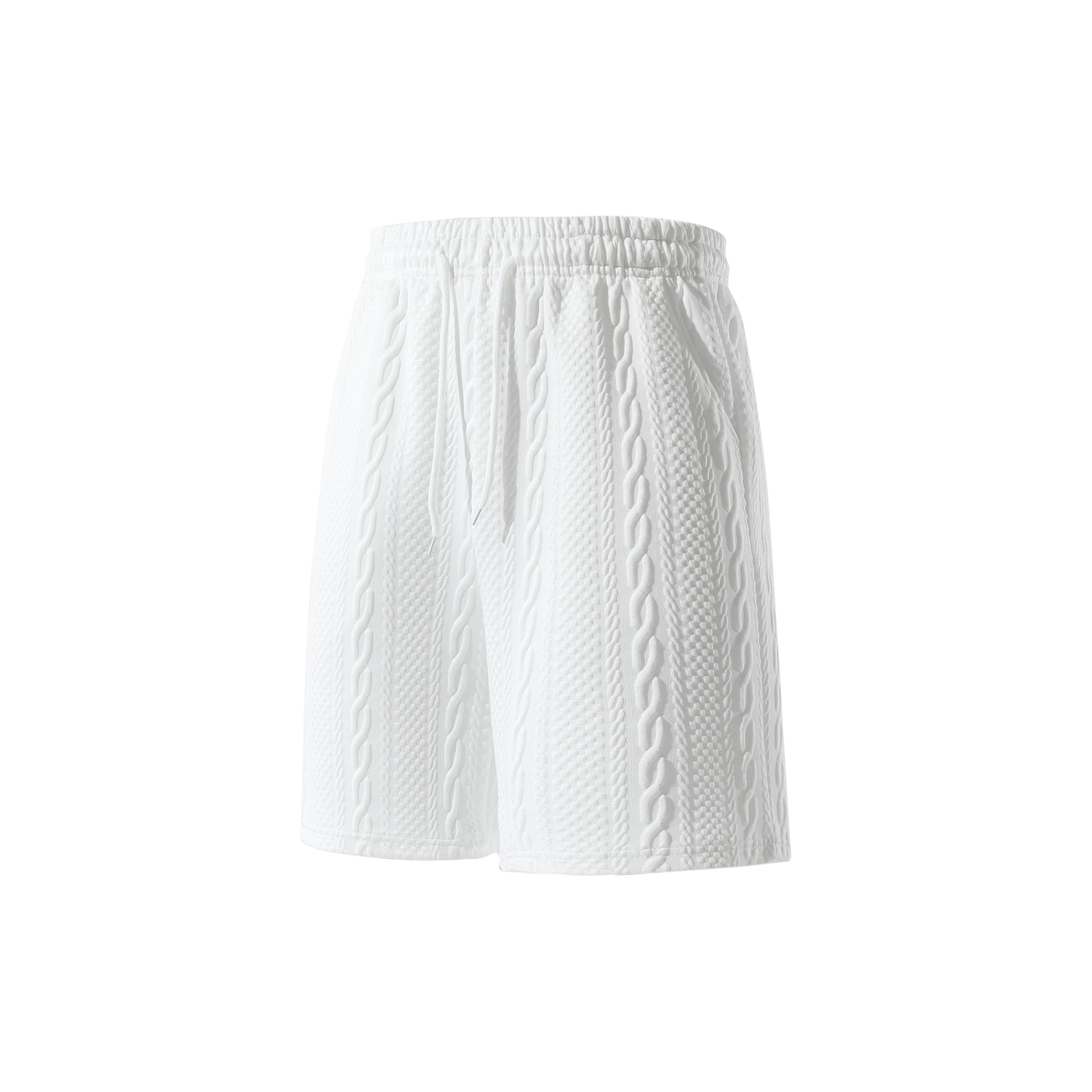 Vêtements pour hommes - Short d'été fin et décontracté pour hommes - Style rétro - Jacquard tendance - Pantalon cinq points - Coupe ample - Cordon de serrage - Bas ample et polyvalent_voghion.com