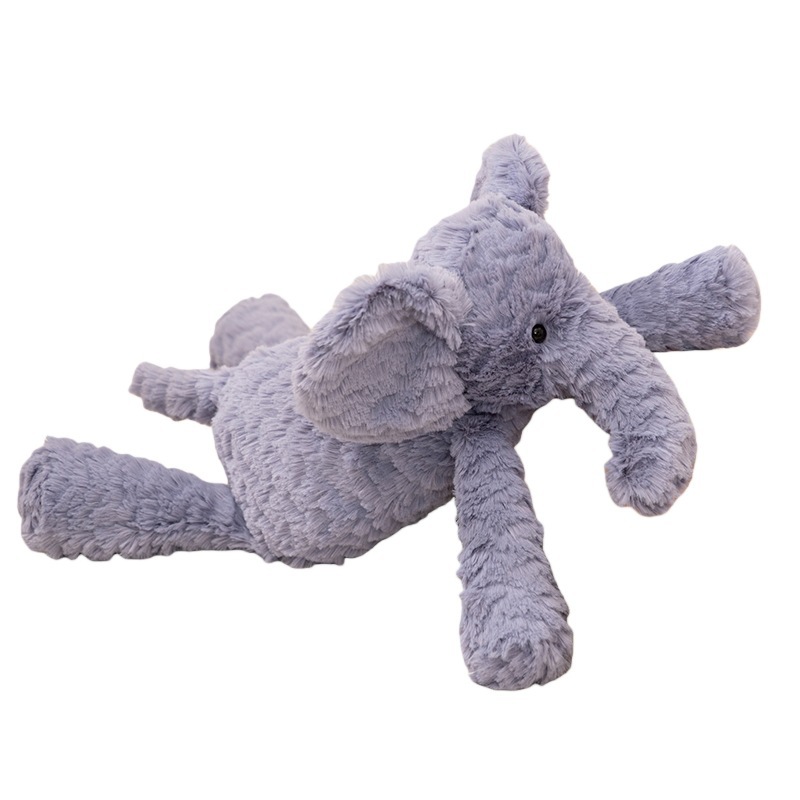 Elefante transfronterizo suave mono conejo muñeca juguete de peluche ondulado hipopótamo cachorro cordero pacificar muñeca tela image 5