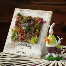 美式多肉植物相框创多肉植物组合盆栽创意桌面花器做旧多肉花盆