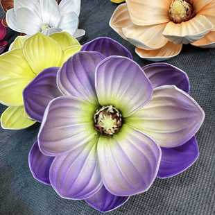 Simulated flower large magnolia flower head flower EVA13-18CM feel scene layout decoration cross-border fake flower ornaments wholesale