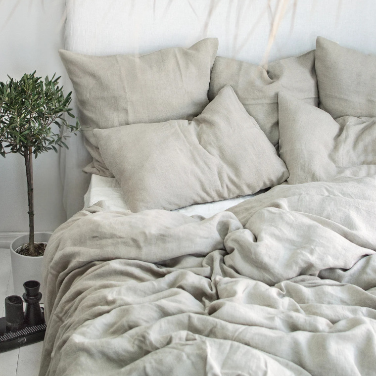 cáñamo puro lluvia de cáñamo cuatro piezas de ropa de cama comercio exterior personalización lavado sábanas de cáñamo simple cubierta de cáñamo