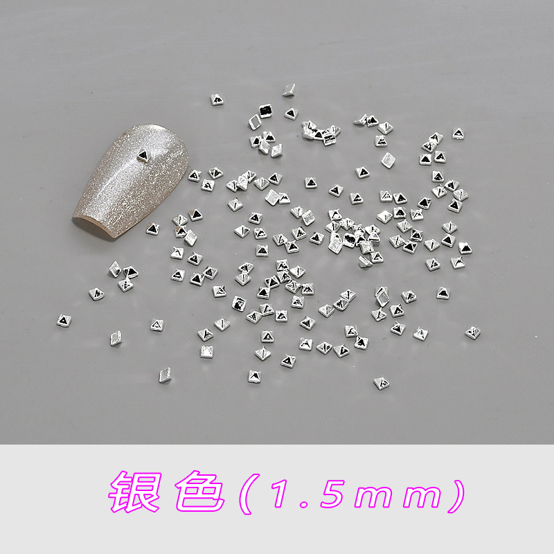 실버 1.5mm - 메탈 뾰족 사각 J106
