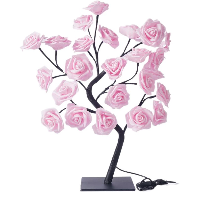 Трансграничные взрывы цветные огни съемная пластиковая основа USB-переключатель Светодиодное моделирование розового дерева огни декоративный ночник