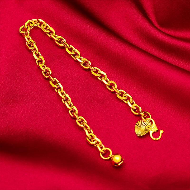 New Gold-plated Cross Bracelet Ladies Gold-plated Fine O-shaped Chain Vietnamese Sha Jin Niang New Jewelry Spot Wholesale New Gold-plated Cross Bracelet Ladies Gold-plated Fine O-shaped Chain Vietnamese Sha Jin Niang New Jewelry Spot Wholesale