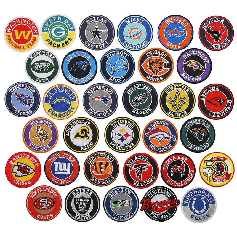 Yaxiu's New Round Badge Cloth Patch Nfl Football League Cross-Border Tk Popular Cloth Patch Bag Decoration