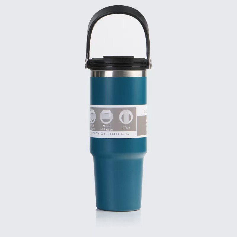 Taza de coche portátil de bebida simple/doble americana Taza de vacío de acero inoxidable Taza de hielo portátil para coche al aire libre Nuevo