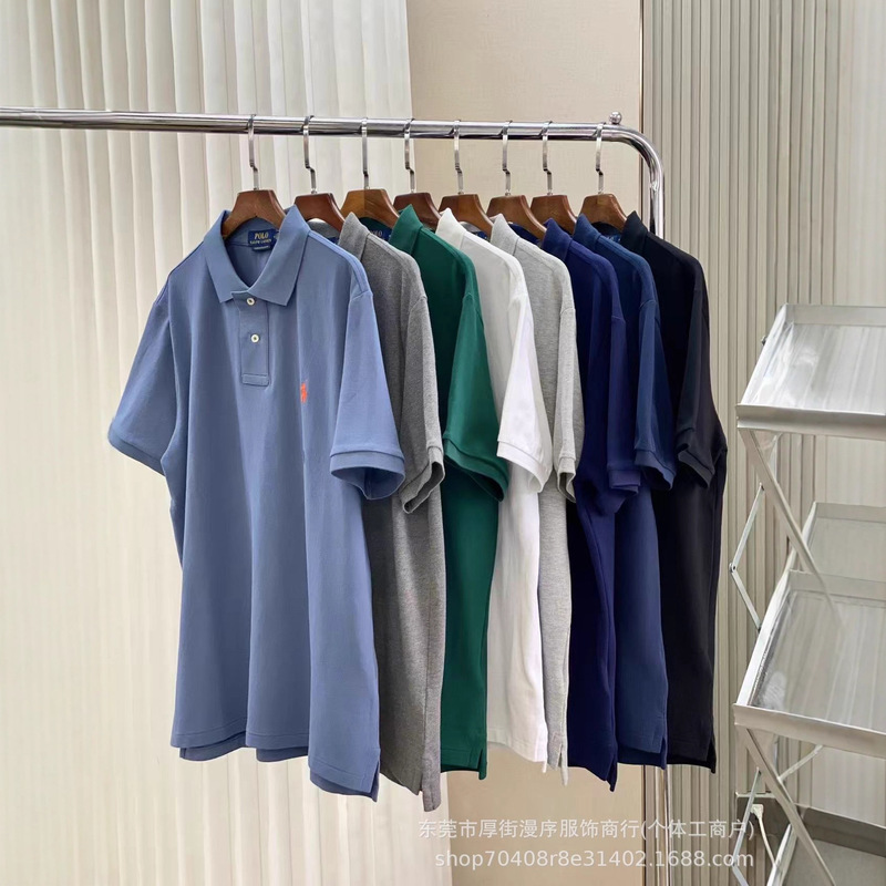 1:1 High-Quality Cross-Border Rl Ralph Lauren Classic Pony Embroidered Polo Shirt for Men