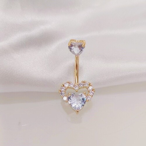 European and American cross -border Amazon love belly button nail nails drilling nail nails female nourishing paddy hot girl recommendation puncture jewelry
