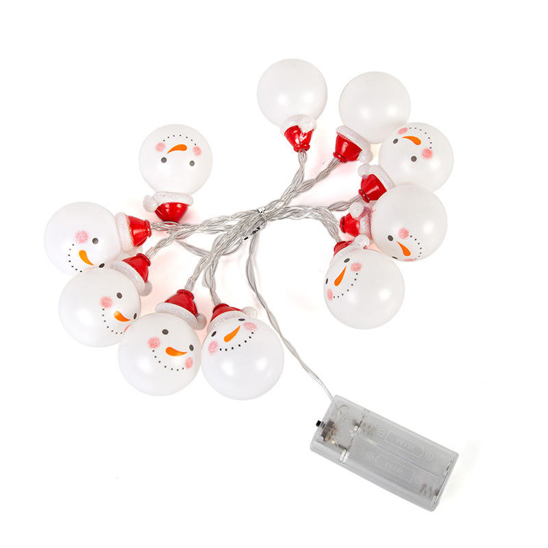 Transfronterizos LED árbol de Navidad Santa muñeco de nieve lámpara decorativa galvanizada batería de pentaco pequeña lámpara de color lámpara intermitente