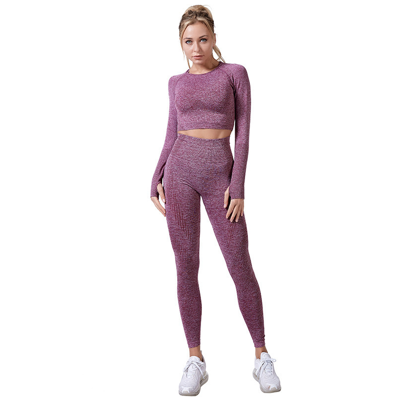 Seamless Super Elastic Fishnet Insert Space Dye Sports Set NSOUX47903