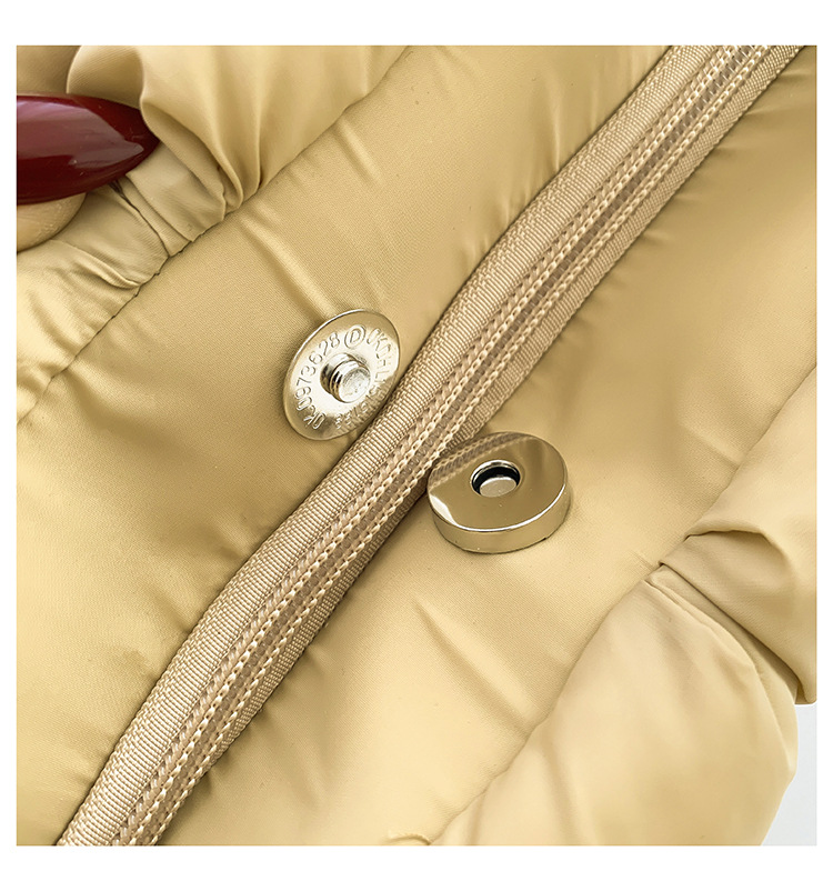 Neue Daunentasche, Baumwollkleidung, Damentasche, einfache, mit Baumwolle gefüllte Weltraumtasche, Einkaufstasche, weiche, karierte tragbare Umhängetasche_voghion.com