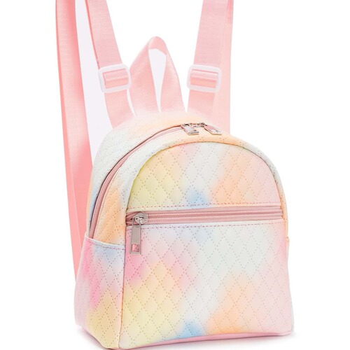 Bestselling Women's Rainbow Multi-Color PU Quilted Mini Backpack Fashion Casual High-End Bag