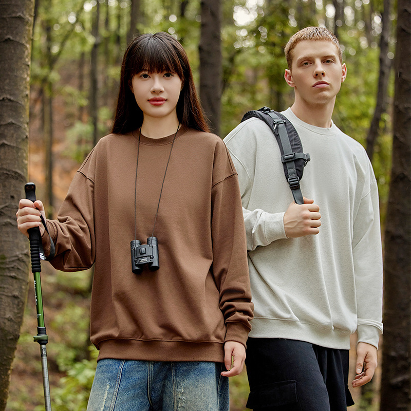 450 gramos de peso suelto camiseta de cuello redondo publicidad personalizada camiseta cultural equipo de ropa de clase ropa de trabajo logo impreso