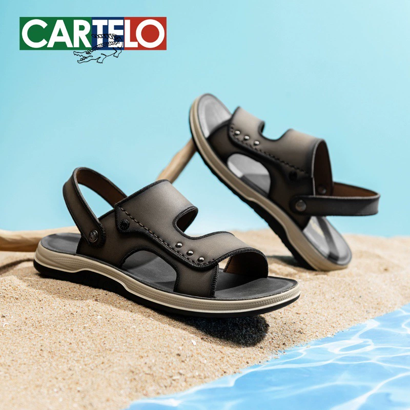 Сандалии мужской 2025 новый летний наизнанку мужские тапочки спортивный вождение половинный досуг на мягкой подошве пляжная обувь