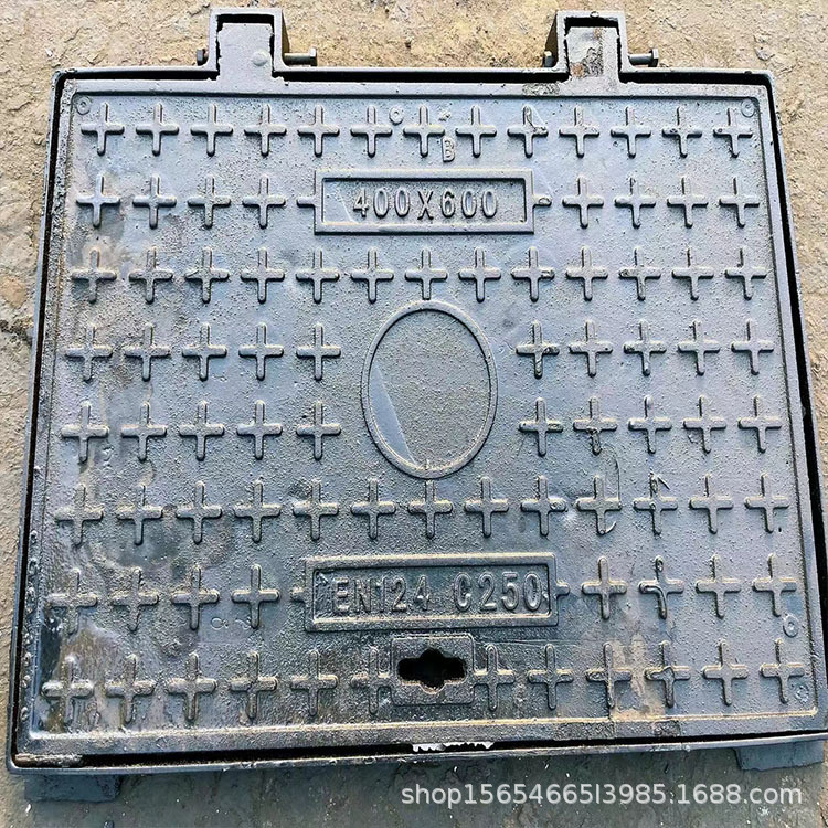 球墨铸铁井盖防坠落圆形700轻重型方形圆形雨污水窨井盖 现货速发