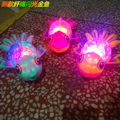 新型電動ひもフラッシュ金魚発光繊維ひも玩具露店夜市熱売児童発光玩具卸売り