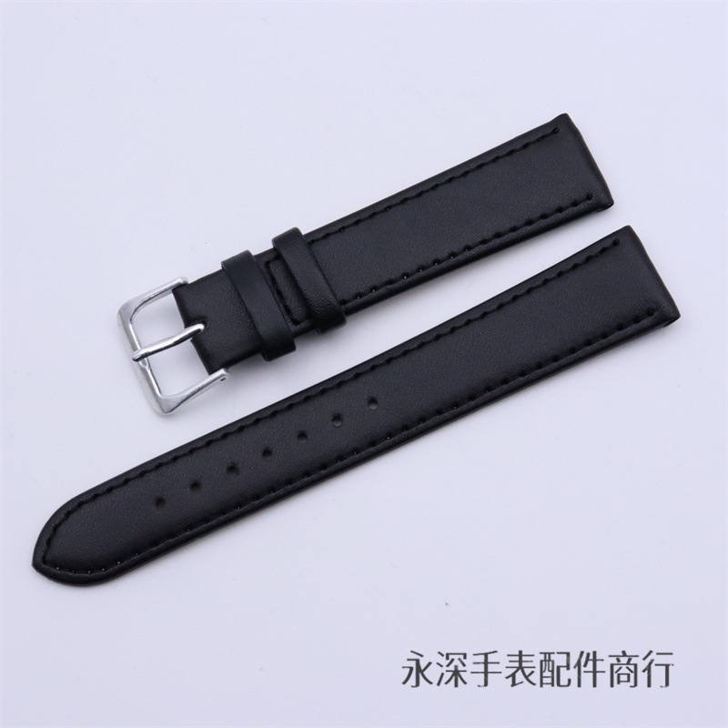 Accesorios de reloj para hombres y mujeres correa de cuero universal de siete colores correa de cuero PU correa de reloj de estudiantes correa de cuero correa de reloj