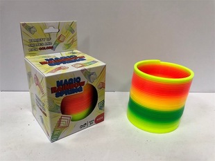 Large rainbow ring stall children's toys wholesale 8.7*9 rainbow ring children's spring ring magic ring small gift