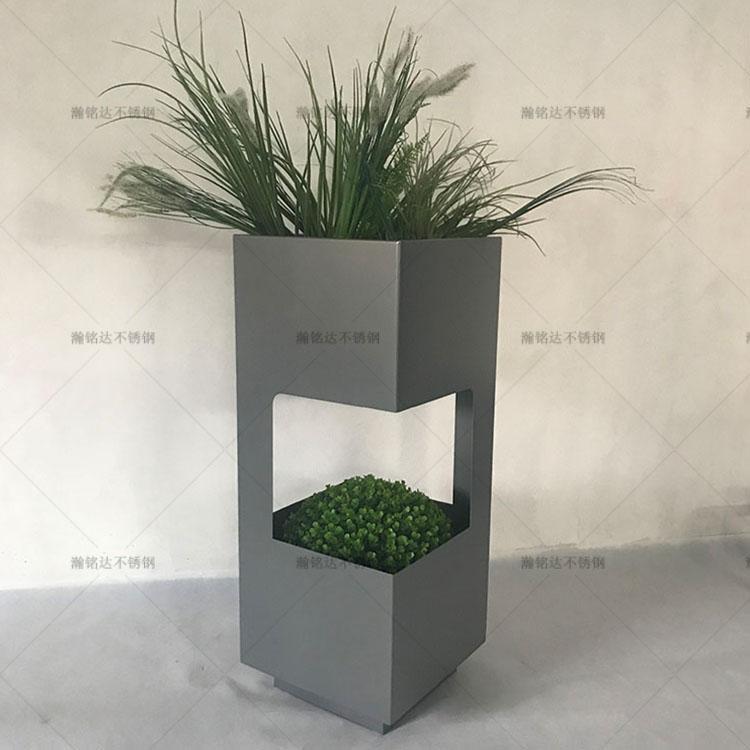 Outdoor metal flower pot 201#304#316# stainless steel iron flower pot paint Creative Square flower box fluorocarbon paint