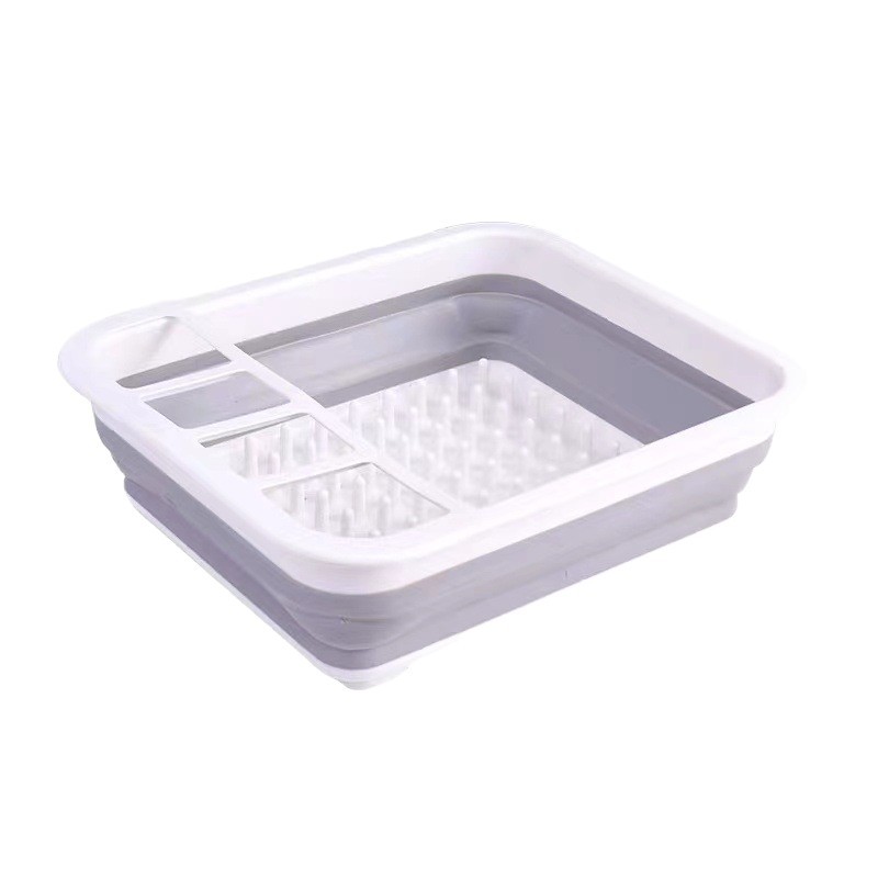 Fábrica directa multifuncional canasta de drenaje plegable estante de platos al por mayor estante de almacenamiento de platos estante de almacenamiento de platos domésticos