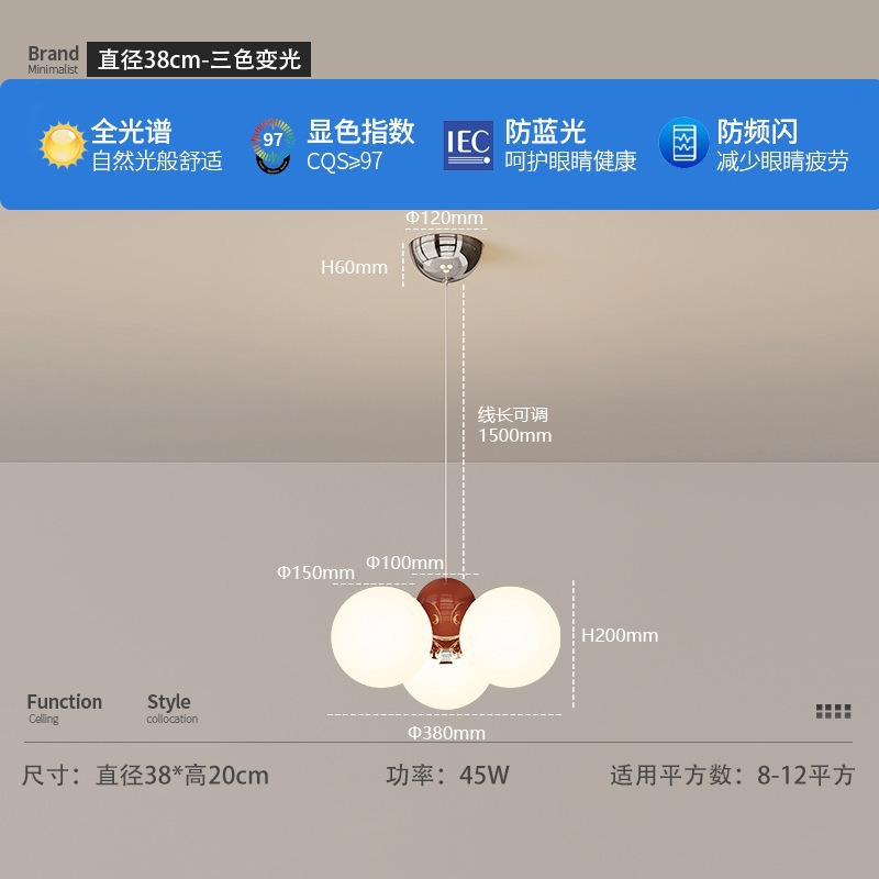 Candelabro de restaurante Lámparas de bar de comedor modernas y sencillas 2024 nuevas lámparas colgantes de restaurante de tira creativa nórdica