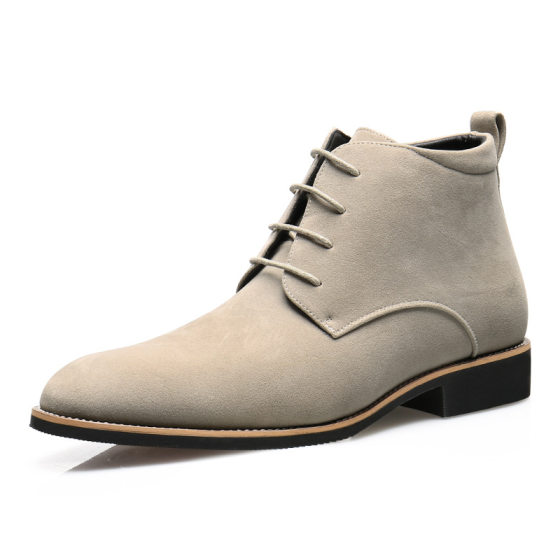 Chelsea Boots 25880 Chelsea Men's Boots British Vintage Lace-Up Pointed Martin Boots plus size Hair